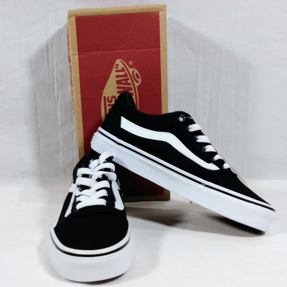 Vans Black and White Low Top Sneakers
